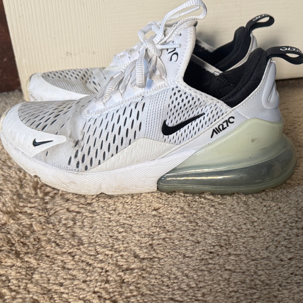 Nike Air Max 270 White and Black Sneakers